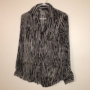 Spense Zebra Print Top